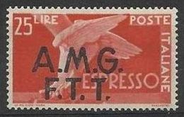 1947 Italia Italy Trieste A ESPRESSO - EXPRESS 25L Espressi Democratica MNH** - Poste Exprèsse