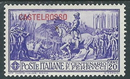 1930 CASTELROSSO FERRUCCI 20 CENT MH * - I41-2 - Castelrosso