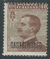 1922 CASTELROSSO EFFIGIE 40 CENT MH * - I38-10 - Castelrosso