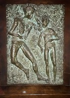 Scultura In Bassorilievo Fusione Del Bronzo E Argento (Maurilio Colombini - Piombino - Italia -1980) - Bronzes