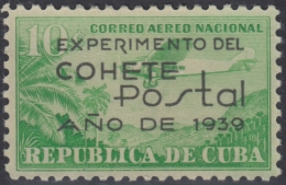 1939-191 CUBA REPUBLICA. 1939. Ed.333. COHETE POSTAL ROCKET MNH. - Unused Stamps