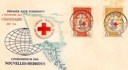 FDC NOUVELLES HEBRIDES 02.09.1963 - Centenaire De La Croix Rouge Internationale - FDC