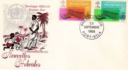 FDC NOUVELLES HEBRIDES 20.09.1966 - Inauguration Siège OMS - FDC