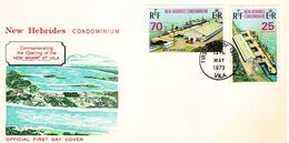 FDC NOUVELLES HEBRIDES 14.05.1973 - Nouveau Quai Public De PORT-VILA - FDC