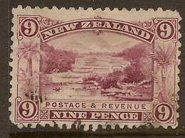 NZ 1898 9d Pink Terrace P11 SG 267a U #AHJ41 - Used Stamps