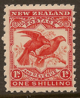 NZ 1898 1/- Kea & Kaka SG 268 HM #AHJ42 - Nuevos