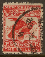 NZ 1898 1/- Kea & Kaka SG 268 U #AHJ43 - Used Stamps