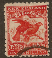 NZ 1898 1/- Kea & Kaka SG 268a U #AHJ44 - Used Stamps