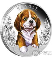 Coins Tuvalu 2018.BEAGLE Dogs Puppies Silver Coin 50 Cents. - Tuvalu