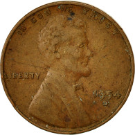 États-Unis, Lincoln Cent, Cent, 1954, U.S. Mint, Denver, TB+, Laiton, KM:A132 - 1909-1958: Lincoln, Wheat Ears Reverse