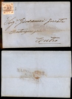 0019 ANTICHI STATI - NAPOLI - S.Gius. E Por. 3.1.58 - 2 Grana (7) - Lettera Per Cutro Datata 6.12.57 - Andere & Zonder Classificatie