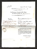 0039 ANTICHI STATI - PONTIFICIO - Repubblica Romana - Roma 24 Aprile 1849 - Reclamo Dalla Direzione Generale Delle Poste - Other & Unclassified