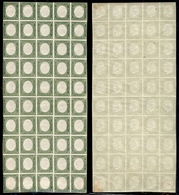 0077 ANTICHI STATI - SARDEGNA - 1863 - 5 Cent Verde (13Ea) - Intero Foglio Di 50 - Gomma Integra - Other & Unclassified