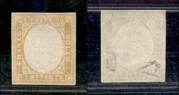 0118 ANTICHI STATI - SARDEGNA - 1859 - 80 Cent Giallo Ocra (17A) Nuovo Con Gomma - E.Diena (1.800) - Andere & Zonder Classificatie