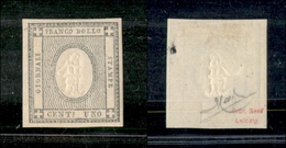 0130 ANTICHI STATI - SARDEGNA - 1861 - 1 Cent Grigio Verde (19b) - Raybaudi (700) - Andere & Zonder Classificatie