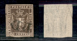 0157 ANTICHI STATI - TOSCANA - 1860 - 10 Cent Bruno (19) - Grandi Margini - Molto Bello - Altri & Non Classificati