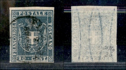 0159 ANTICHI STATI - TOSCANA - 1860 - 20 Cent Azzurro (20) - Molto Bello - Colla (300) - Altri & Non Classificati