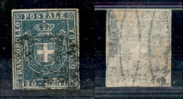 0160 ANTICHI STATI - TOSCANA - 1860 - 20 Cent Azzurro Chiaro (20a) - Colla (350) - Andere & Zonder Classificatie