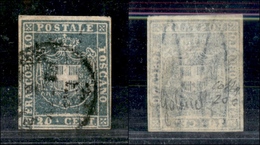 0163 ANTICHI STATI - TOSCANA - 1860 - 20 Cent Verdastro Chiaro (20c) - Colla (550) - Andere & Zonder Classificatie