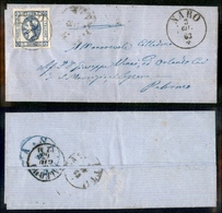 0179 REGNO - Naro (Pt.8) - 15 Cent Litografico (12) Su Letterina Per Palermo Del 3.6.63 (1.000) - Altri & Non Classificati