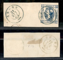 0182 REGNO - 1863 - Gromo 31.10.63 (azzurro - Pt.10) - 15 Cent (13) - Molto Bello - Otros & Sin Clasificación