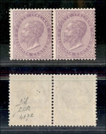 0193 REGNO - 1863 - De La Rue - Coppia Del 60 Cent (L21) - Gomma Integra - Fiecchi (1.000) - Other & Unclassified