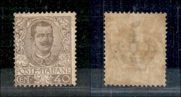 0214 REGNO - 1901 - 40 Cent Floreale (74) - Gomma Integra - Cert. AG (2.750) - Altri & Non Classificati