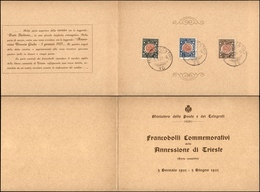 0221 REGNO - 1921 - Annessione Venezia Giulia (113/115) - Pieghevole Del Ministero Poste E Telegrafi Con La Serie Comple - Other & Unclassified