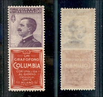 0286 REGNO - 1924 - 50 Cent Columbia (11-Pubblicitari) - Gomma Integra - Ottima Centratura - Molto Bello (170) - Altri & Non Classificati