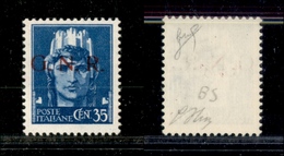 0326 REPUBBLICA SOCIALE - 1943 - GNR Brescia - 35 Cent (476/I) - Gomma Integra - Oliva (480) - Altri & Non Classificati