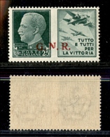 0337 REPUBBLICA SOCIALE - 1943 - GNR Brescia - 25 Cent Aviazione (15/I-Propaganda) - N Rotta - Gomma Integra - Non Catal - Altri & Non Classificati