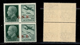 0338 REPUBBLICA SOCIALE - 1943 - GNR Brescia - Coppia Verticale Del 25 Cent Aviazione (15/Id+15/IId-Propaganda) Con Le D - Altri & Non Classificati