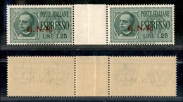 0357 REPUBBLICA SOCIALE - 1943 - GNR Brescia - Coppia Del 1,25 Lire Espresso (19/II) Con Interspazio Al Centro - Gomma I - Altri & Non Classificati