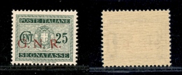 0362 REPUBBLICA SOCIALE - 1943 - GNR Brescia - 25 Cent (50/Ie-Segnatasse) Con R Inclinata - Gomma Integra - Cert. AG (1. - Other & Unclassified