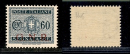 0364 REPUBBLICA SOCIALE - 1943 - GNR Brescia - 60 Cent (54/Ib-Segnatasse) Con Soprastampa Spostata In Basso - Gomma Inte - Altri & Non Classificati