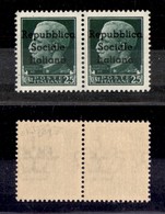 0478 EMISSIONI LOCALI - TERAMO - 1944 - Coppia Del 25 Cent (3+3k) Con I Di Sociale Capovolto - Gomma Integra - Raybauidi - Andere & Zonder Classificatie