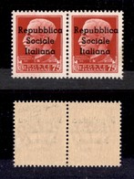 0481 EMISSIONI LOCALI - TERAMO - 1944 - Coppia Del 75 Cent (7+7l) Con U Di Corpo Diverso - Gomma Integra - Raybaudi + Ce - Altri & Non Classificati