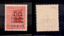 0491 EMISSIONI LOCALI - IMPERIA - 1945 - Non Emesso - 20 Cent Con Prima Linea Più Grossa (22-pos.41-Errani Varietà F-non - Altri & Non Classificati