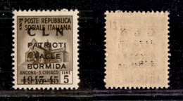 0500 EMISSIONI LOCALI - VALLE BORMIDA - 1945 - Soprastampa Modificata - 5 Cent (1A) - Gomma Integra - Cert. AG (4.500) - Otros & Sin Clasificación