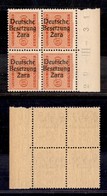 0567 OCCUPAZIONI - ZARA - 1943 - Quartina Del 30 Cent Segnatasse (5) - Bordo Foglio - Gomma Integra (400) - Andere & Zonder Classificatie