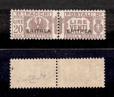 0613 COLONIE - ERITREA - 1927/1937 - 20 Lire Pacchi Postali (32) - Nuovo Con Gomma (700) - Altri & Non Classificati