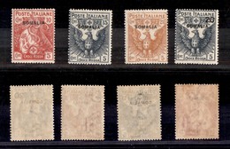 0628 COLONIE - SOMALIA - 1916 - Croce Rossa (19/22) - Serie Completa - Gomma Integra (850) - Other & Unclassified