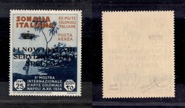 0632 COLONIE - SOMALIA - 1934 - Servizio Aereo Speciale - 25 Cent (2) - Gomma Integra - Raybaudi + Cert. AG (6.500) - Altri & Non Classificati