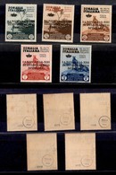0633 COLONIE - SOMALIA - 1934 - Servizio Aereo Speciale - Non Autorizzati - 5 Valori - Gomma Integra - Cert. Raybaudi - Altri & Non Classificati