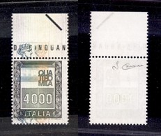0661 REPUBBLICA - 1979 - 4000 Lire (1441) Con Centro Spostato A Cavallo Della Dentellatura - Gomma Integra - Altri & Non Classificati