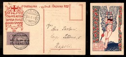 0913 POSTA AEREA - 1917 (28 Giugno) - Palermo Napoli - Cartolina Ufficiale Del Volo - Piccola Abrasione Al Recto Sulla D - Otros & Sin Clasificación