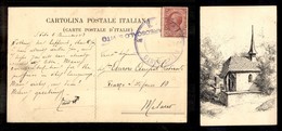 0914 POSTA AEREA - 1917 (6 Dicembre) - R.Aeroscalo S.Vito Taranto - Cartolina Per Milano - Andere & Zonder Classificatie