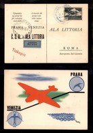 1206 POSTA AEREA - 1937 (15 Maggio) - Praga Venezia - Cartolina Per Roma (462) - Altri & Non Classificati