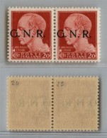 1258 GNR VERONA - 1944 - GNR Verona - Coppia Del 20 Cent (473+473iab) - Pezzo Destro Con Punto Piccolo Dopo G (pos.24) - - Other & Unclassified