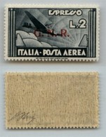 1420 GNR VERONA - 1944 - GNR Verona - 2 Lire Aeroespresso (125 - Aerea) - Lieve Traccia Di Linguella - Ottima Centratura - Altri & Non Classificati